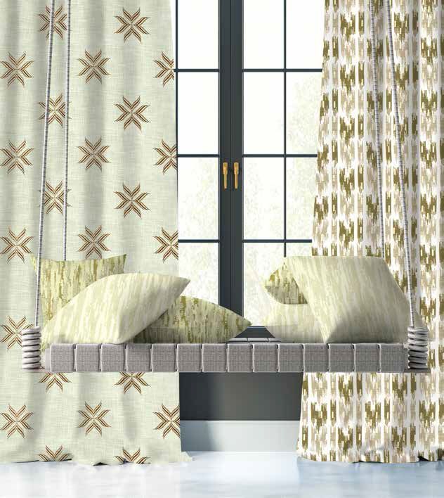 Cream Polyester Printed Glamour Curtain Fabric