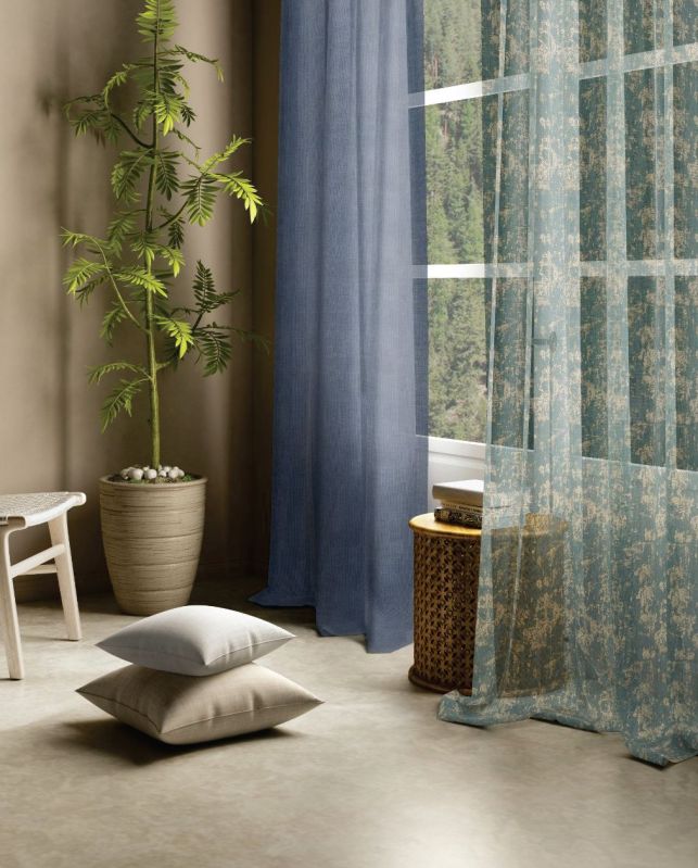 Printed Polyester Monaco Sheer Curtain Fabric, Packaging Type : Plastic Bag