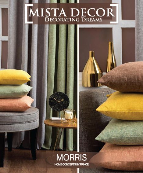 Multi Colour Plain Polyester Morris Curtain Fabric