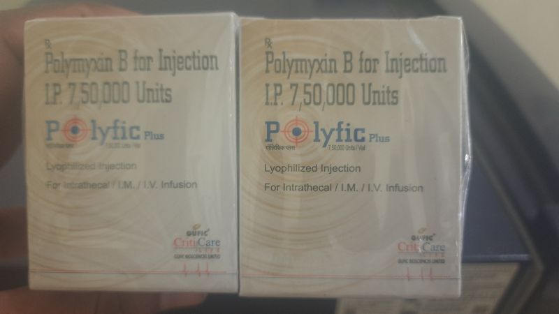 Polyfic Plus 750000 Units Injection, Composition : Polymyxin B