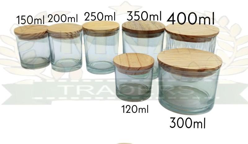 Round glass candle jar, for Home Decoration, Packaging Type : Box
