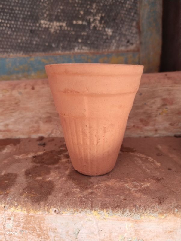 Brownish Round Ceramic Terracotta Kullad, for Drinking Coffee, Feature : Fine Finished