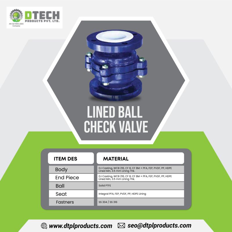 Lined Ball Check Valve