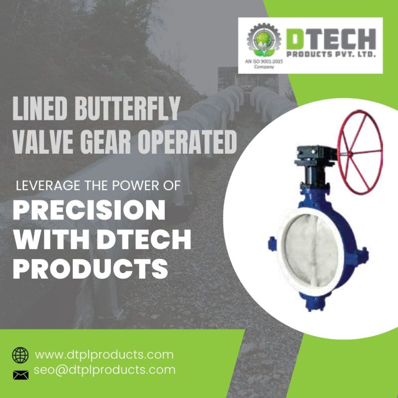 Lined Butterfly Valve Gear Operated