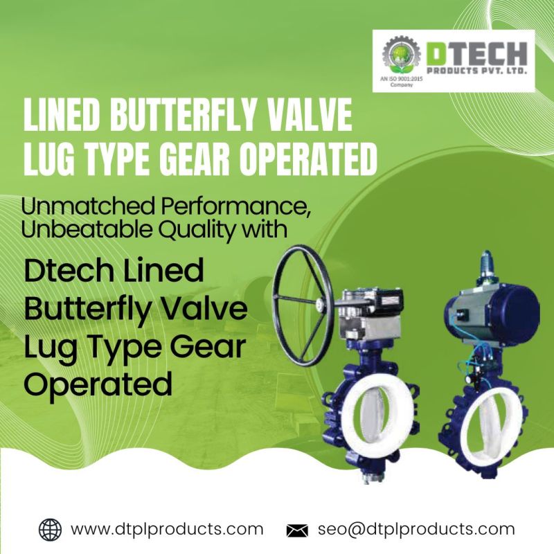 Lined Butterfly Valve Lug Type Gear Operated