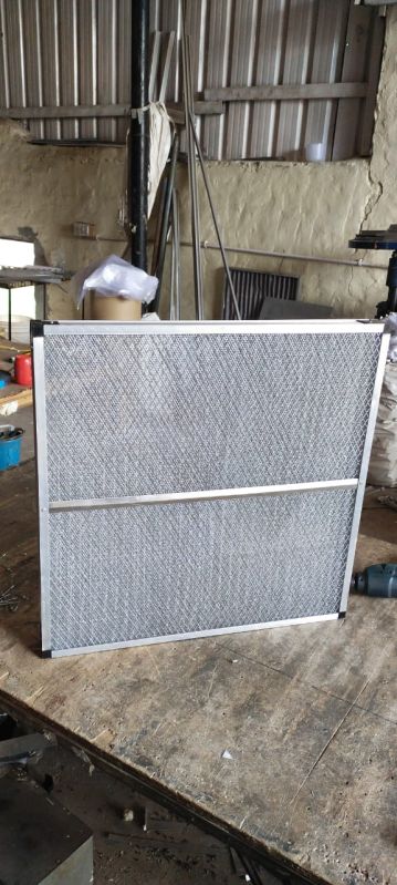 White Automatic Industrial Ahu Filter, Shape : Square