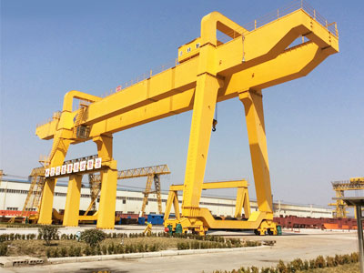 Cast Iron Double Girder Gantry Crane, for Industrial Use, Color : Yellow