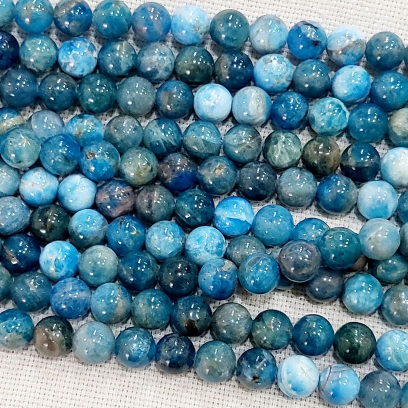 Apatite round semi precious stone beads