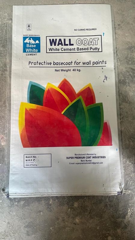 White Wall Coat Cement Based Putty, Packaging Type : PP Bag
