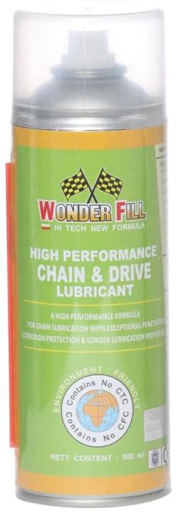 Wonder Fill Liquid Chain Cleaner Lube Spray, for Automobile Industry, Packaging Type : Plastic Bottle