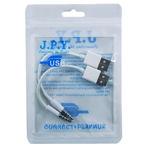 PVC Adapter Aux Cable, Color : White
