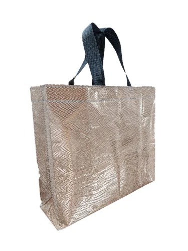 White Glitter Laminated Box Bag