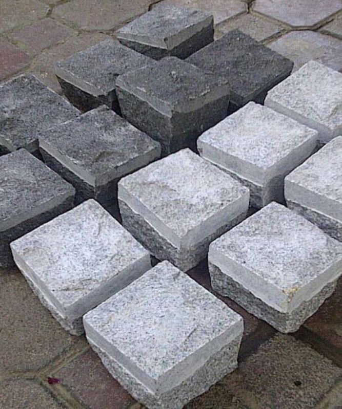 Black Block Rough Natural Cobblestone, For Landscaping, Size : 4