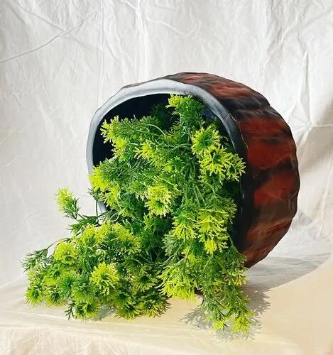 Brown Decorative Fiber Flower Pot