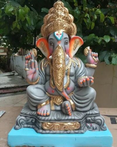 Multicolor Eco Friendly Colored Ganesh Statue, for Shop, Office, Home, Size : 2feet