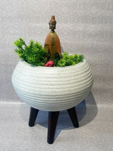 White Decorative Indoor Planter, Packaging Type : Thermocol Cutout