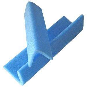 Blue Plain L Shaped Foam Corner, for Packing, Feature : FIne Finished