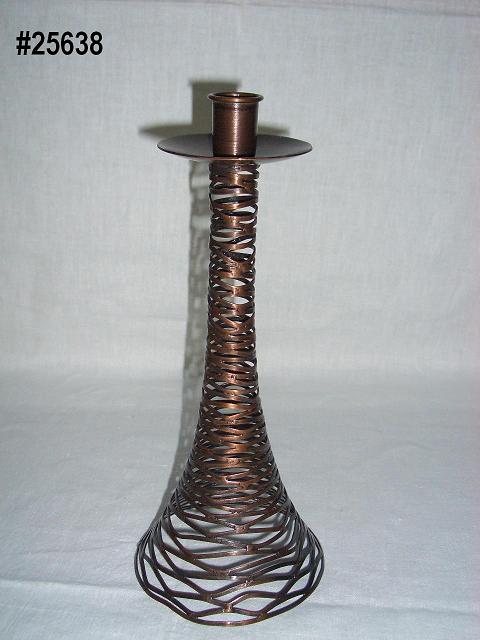 Polished Iron Wire Candle Holder, for Table Centerpiece, Coffee Shop, Packaging Type : Carton Box