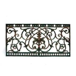 Black Powder Coated Wrought Iron Grill, for Balcony, Stairs, Feature : Easy To Fit, High Strength