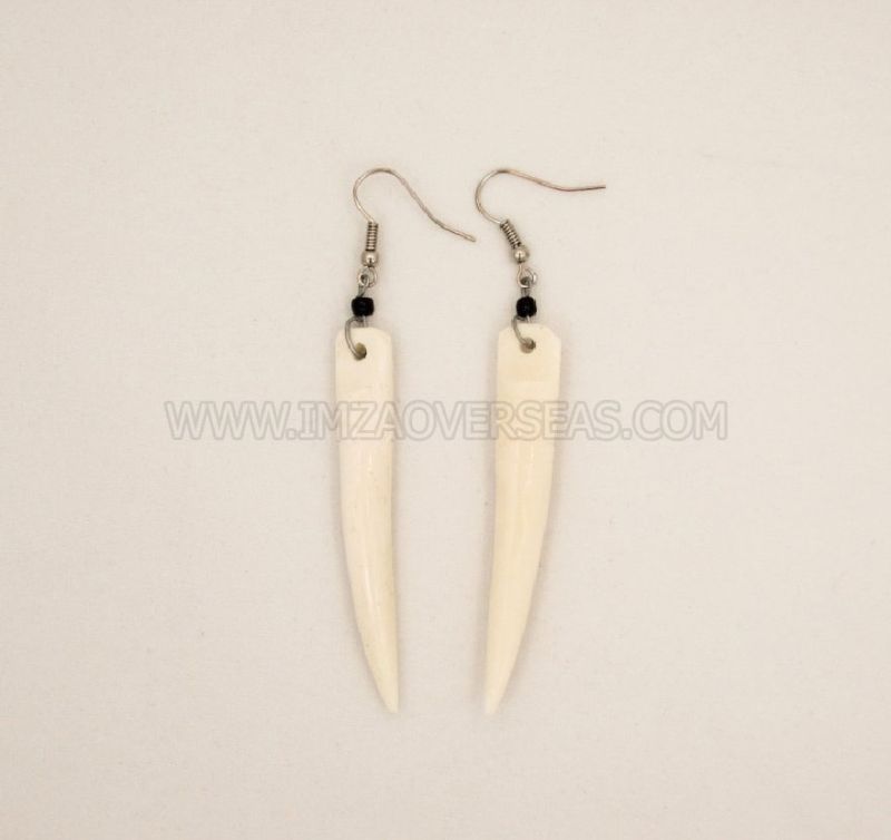 Natural Imza Overseas Polished Bone Earring