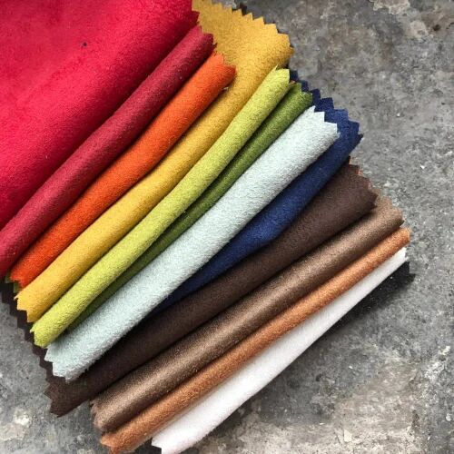 Polyester Suede Fabric, for Trousers, Style : Plain