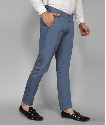 Plain Mens Slim Fit Trousers, Occasion : Casual Wear, Party Wear
