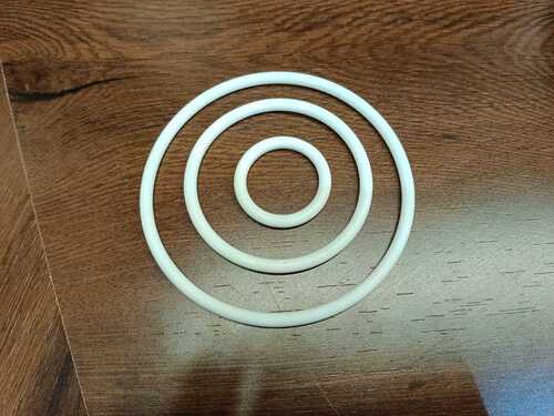 White Round Silicone Rubber O Rings, For Industrial, Size : Standard