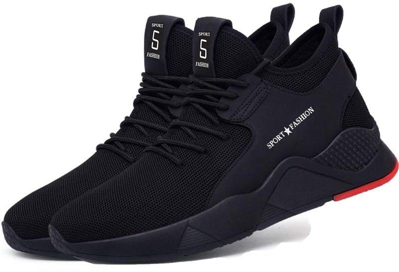 Black Plain Sports Shoes, Gender : Male