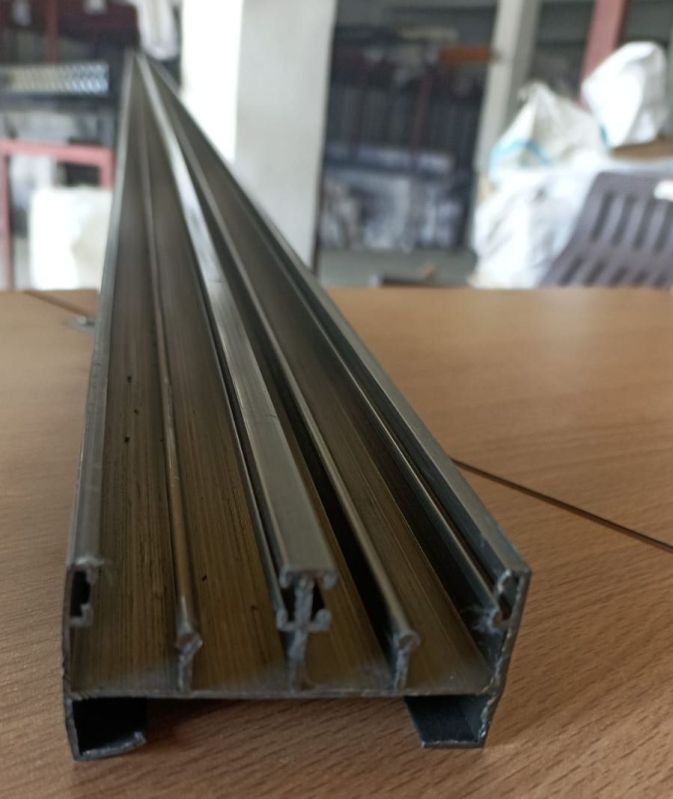 Black Aluminium Two Track Bottom Section, for Window, Feature : Corrosion Proof, High Strength