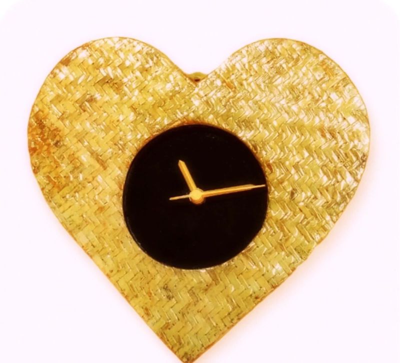 Bengal Art Heart Shape Clock