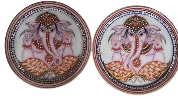 Designer Marble Plate Set