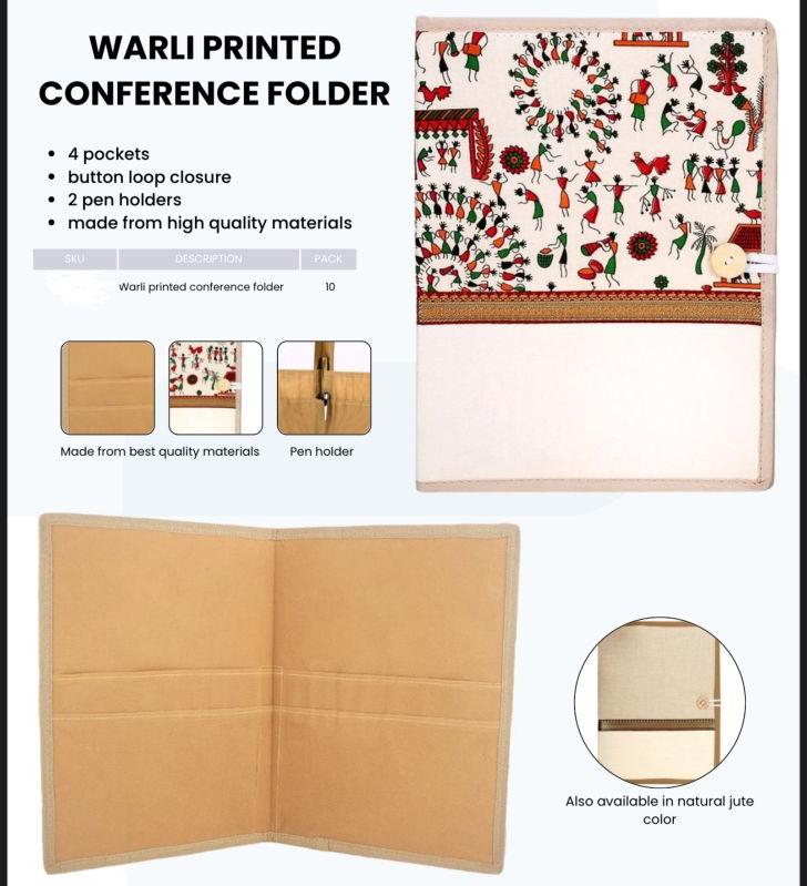 Warli printed conference folder