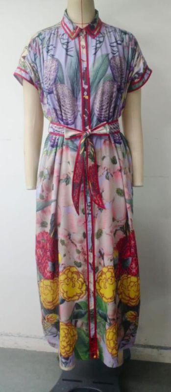 Ladies Printed Maxi Dress