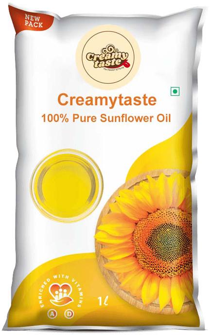 Refined Sunflower Oil, for Cooking, Packaging Type : Plastic Packet