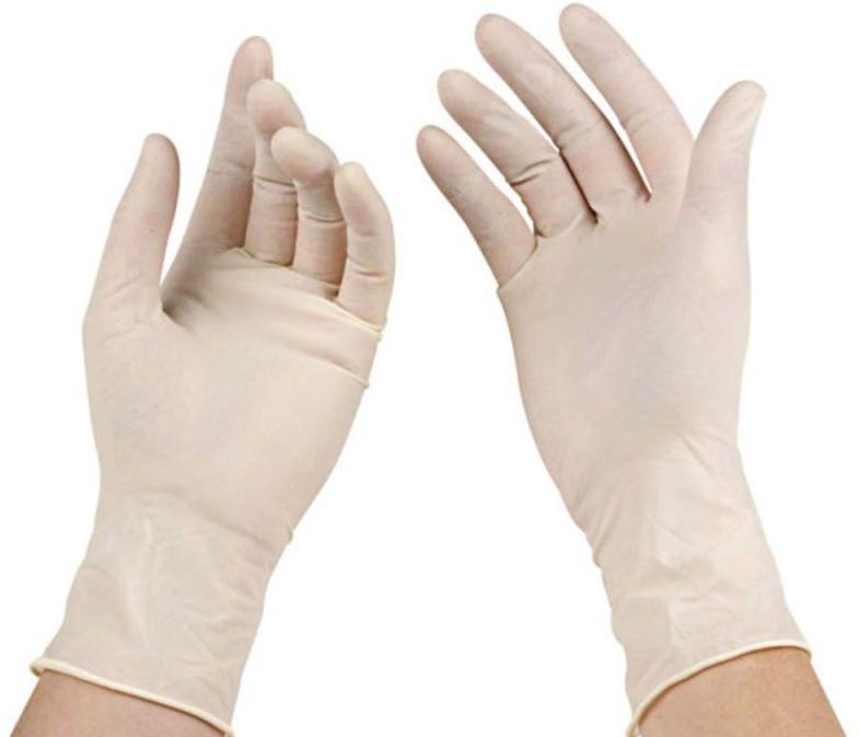 White Plain Skintek Latex Examination Gloves, for Medical Use, Packaging Type : Box