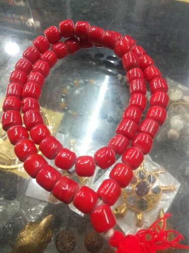 Round Plain Coral Bead Red Moonga Mala, Feature : Durable, Eco Friendly, Light Weight, Shiny Looks