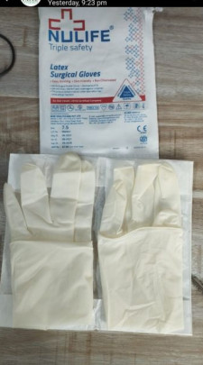 Wit Surgicar 12 gm Latex Surgical Gloves, for Indin, Size : Aall