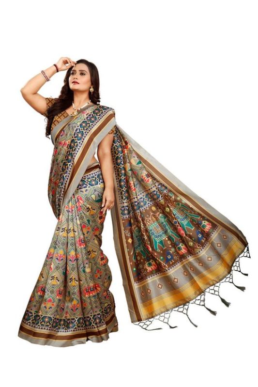 Customize Sleeveless Digital Printed Sarees, Width : 46', Occasion ...