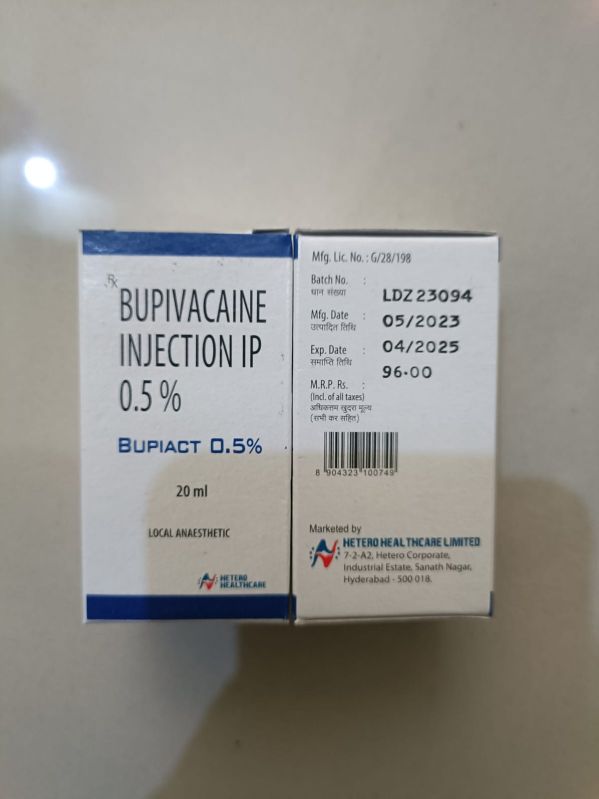Liquid Bupivacaine Injection, Packaging Size : 20ml