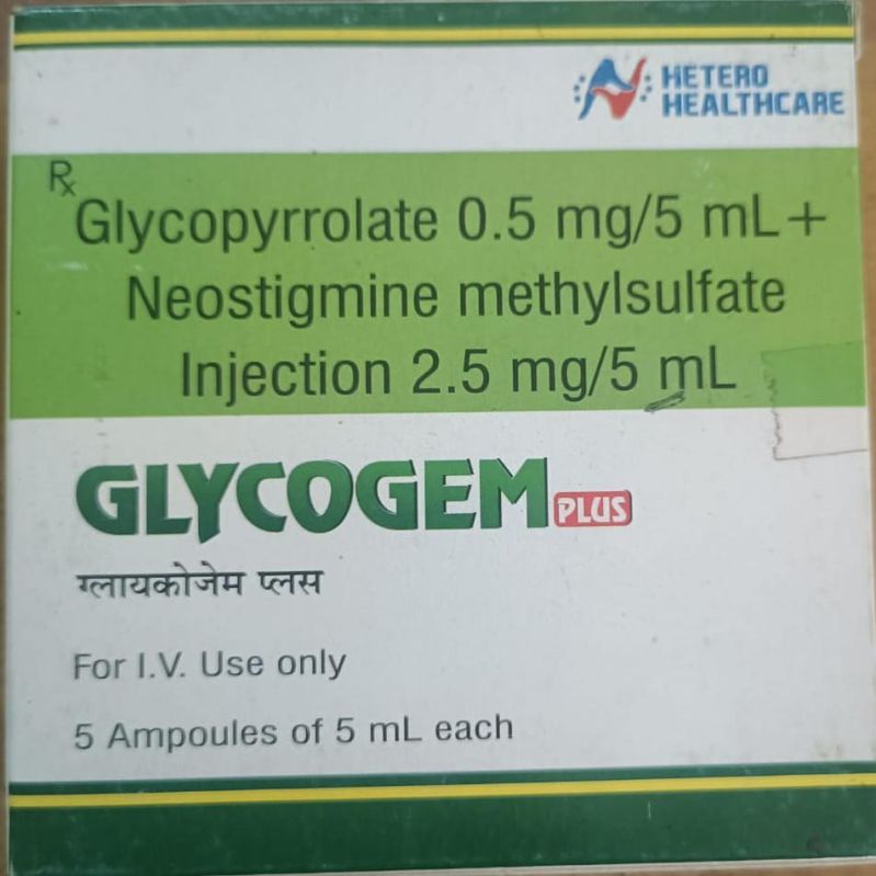 Glycogem Plus Injection, Packaging Size : 5 Ampoules of 5ml Each