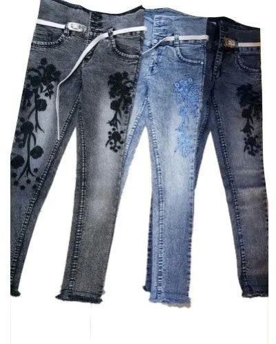 Ladies Embroidery Denim Jeans