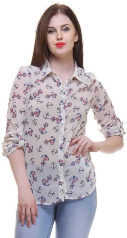Ladies Printed Formal Shirt
