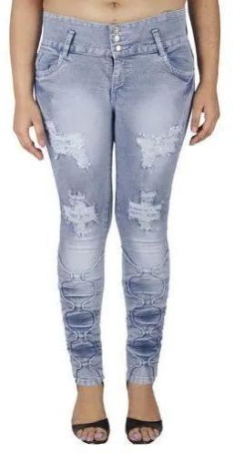 Ladies Ripped Slim Fit Jeans