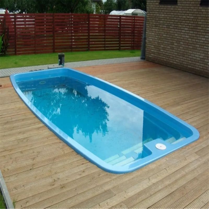 Blue Rectangle Plain Polished Fibreglass Swimming Pool, Size : 20 X 40 Feet