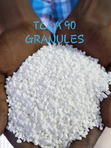 White TCCA 90 Chlorine Granules, for Swimming Pool