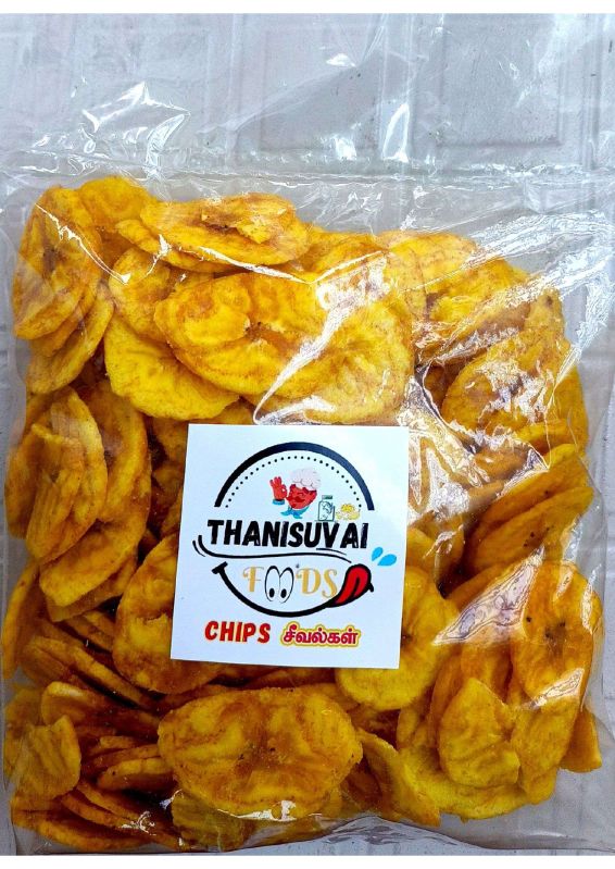 Yellow Thanisuvai Foods 1kg Kerala Banana Chips, Shelf Life : 6 Months