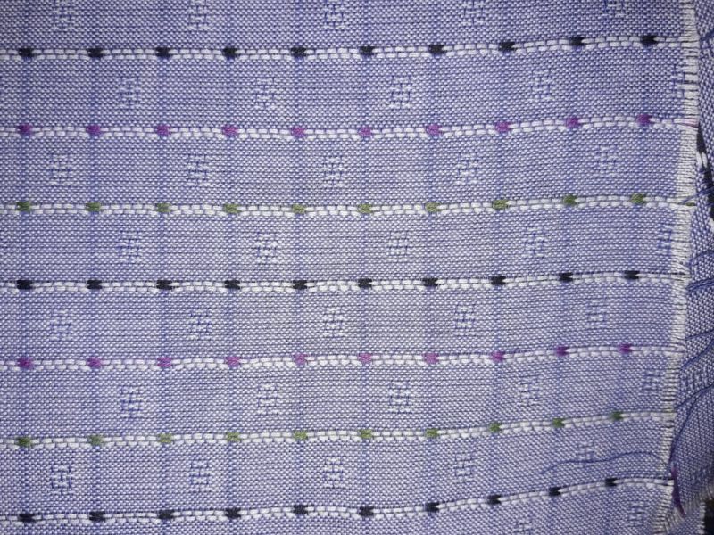 Purple Cotton Double Cloth Fabric, for Garments, Feature : Shrink Resistance