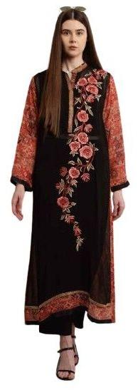Plain Cotton Black Printed Kurti, Feature : Anti-Wrinkle, Dry Cleaning, Easy Wash, Shrink-Resistant