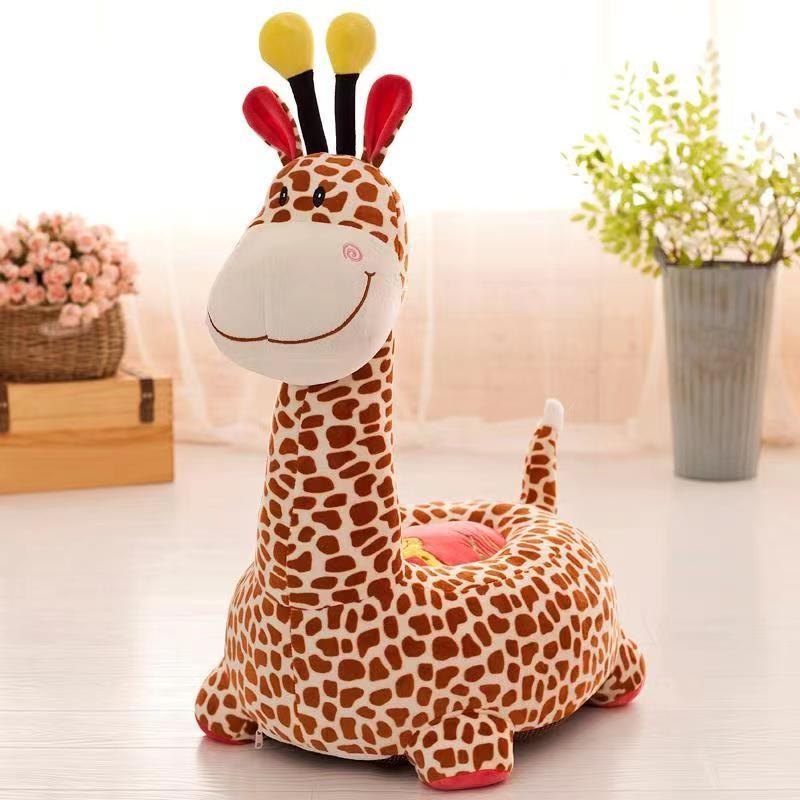 Red Printed Giraffe Soft Toy Chair, for Baby Playing, Feature : Waterproof