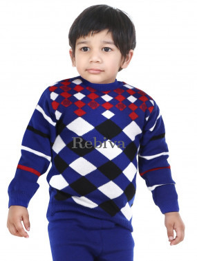 Wool Printed Boys Stylish Sweater Set, for Winter, Gender : Kids